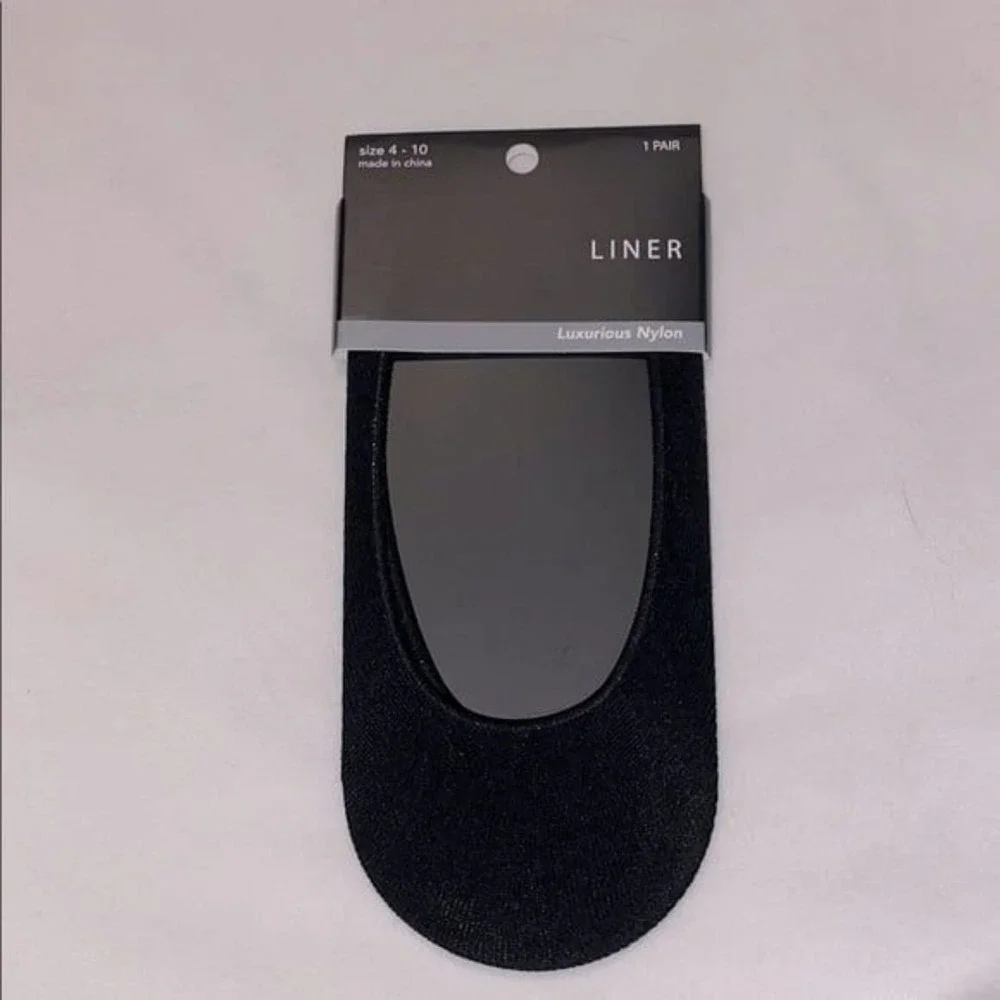 Liner Luxurious Nylon Black Socks